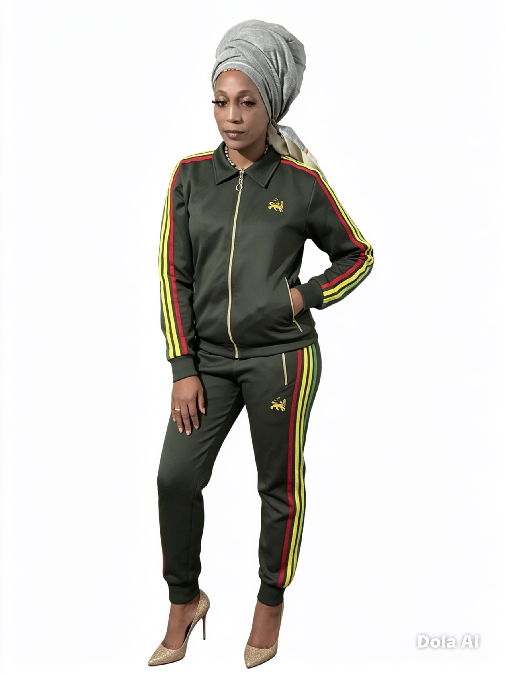 Women’s Olive Green Premium Tracksuit
