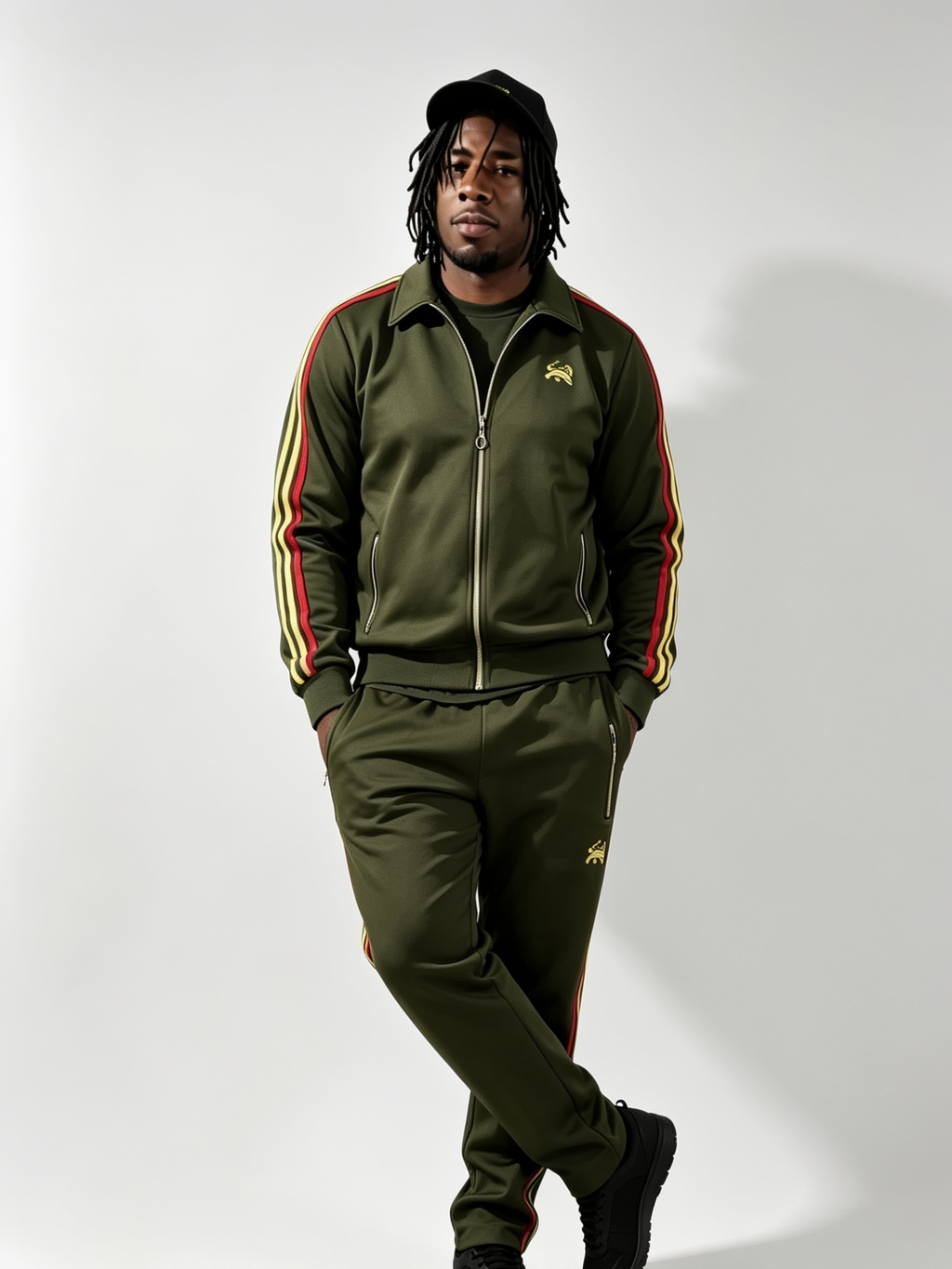 Men’s Olive Green Premium Tracksuit