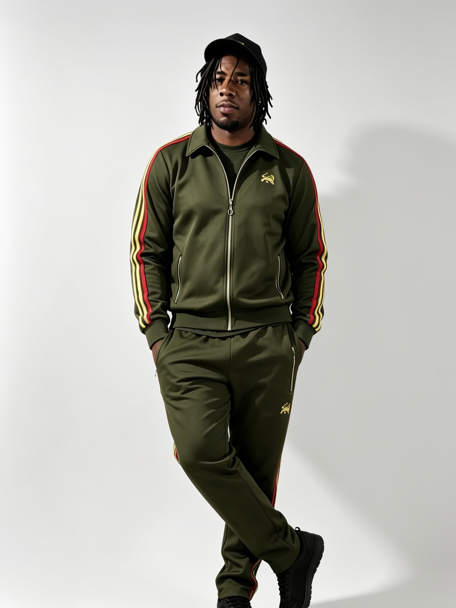 Men’s Olive Green Premium Tracksuit