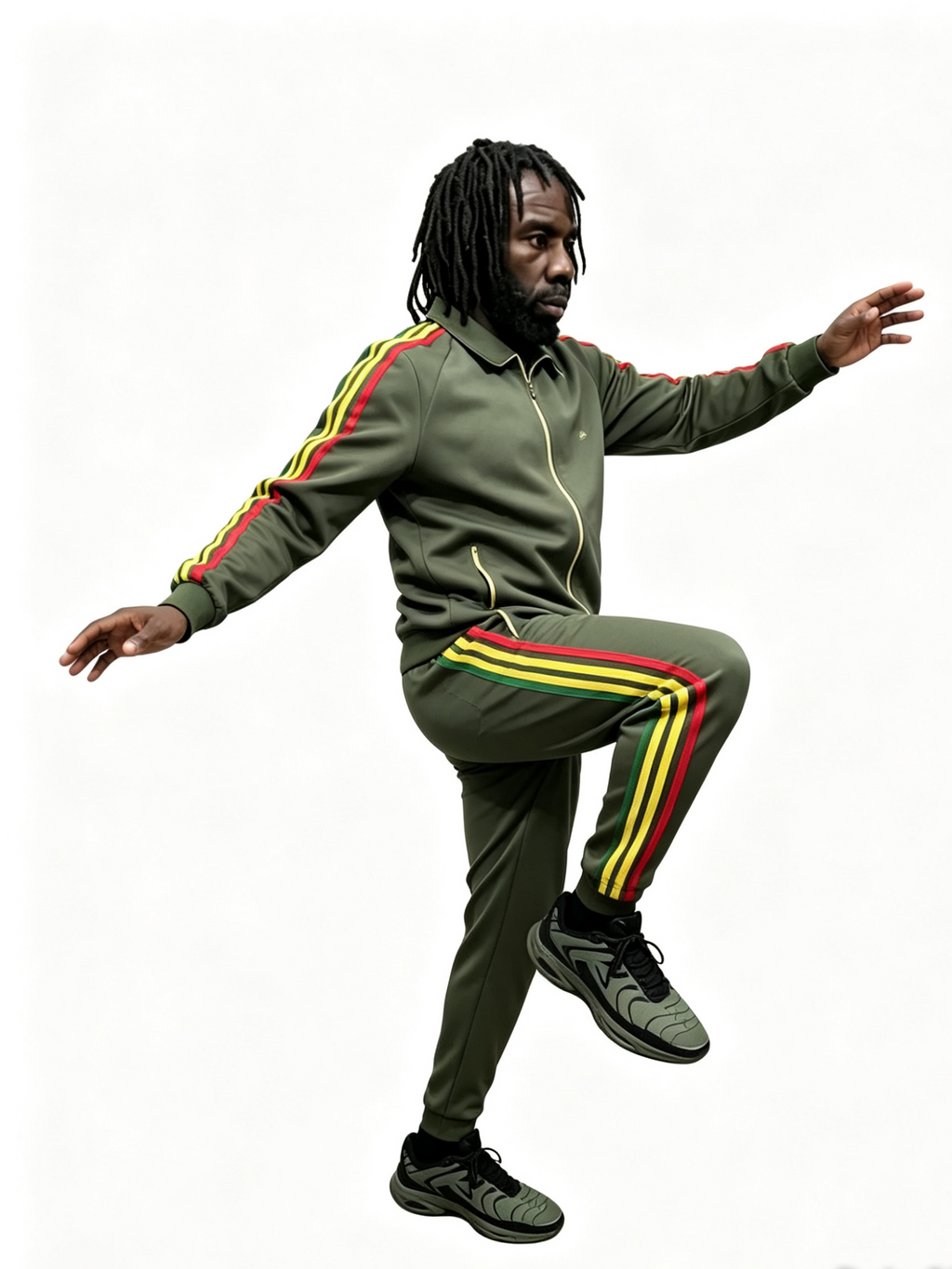 Men’s Olive Green Premium Tracksuit