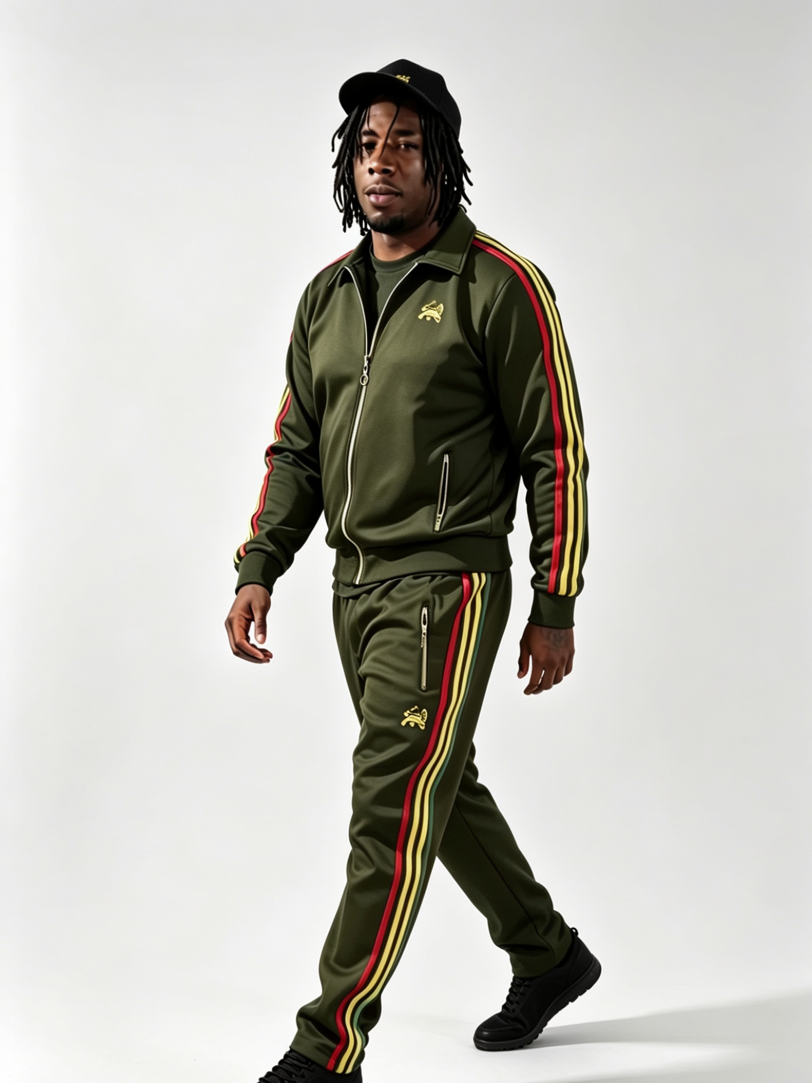 Men’s Olive Green Premium Tracksuit