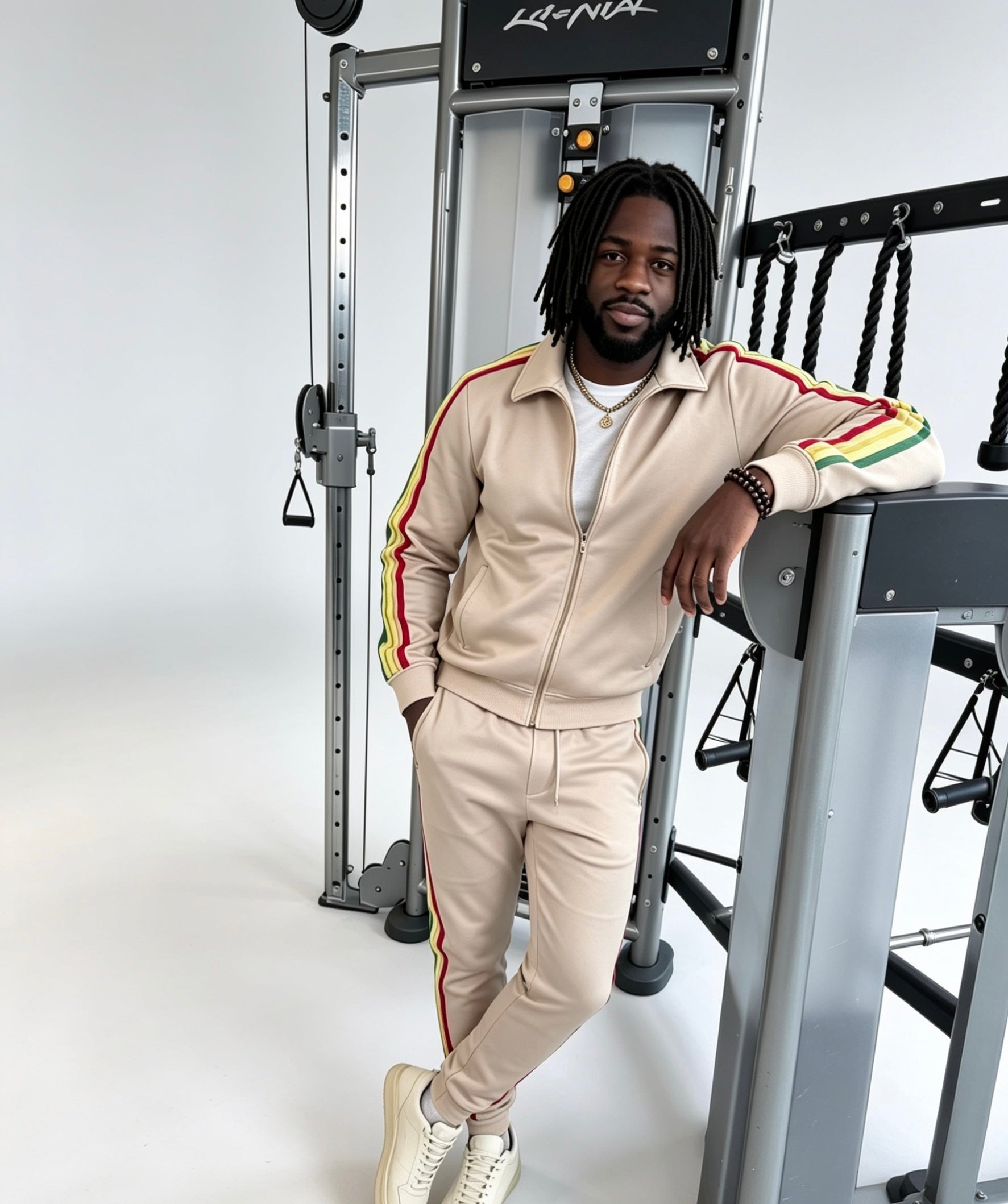 Men’s Cream Premium Tracksuit