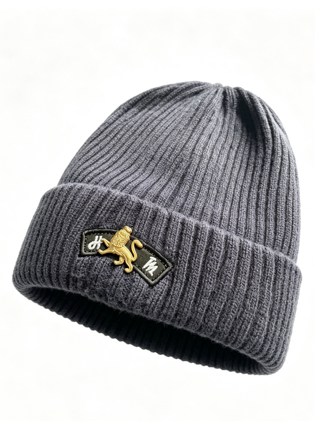 Lion Heart Navy Blue Beanie