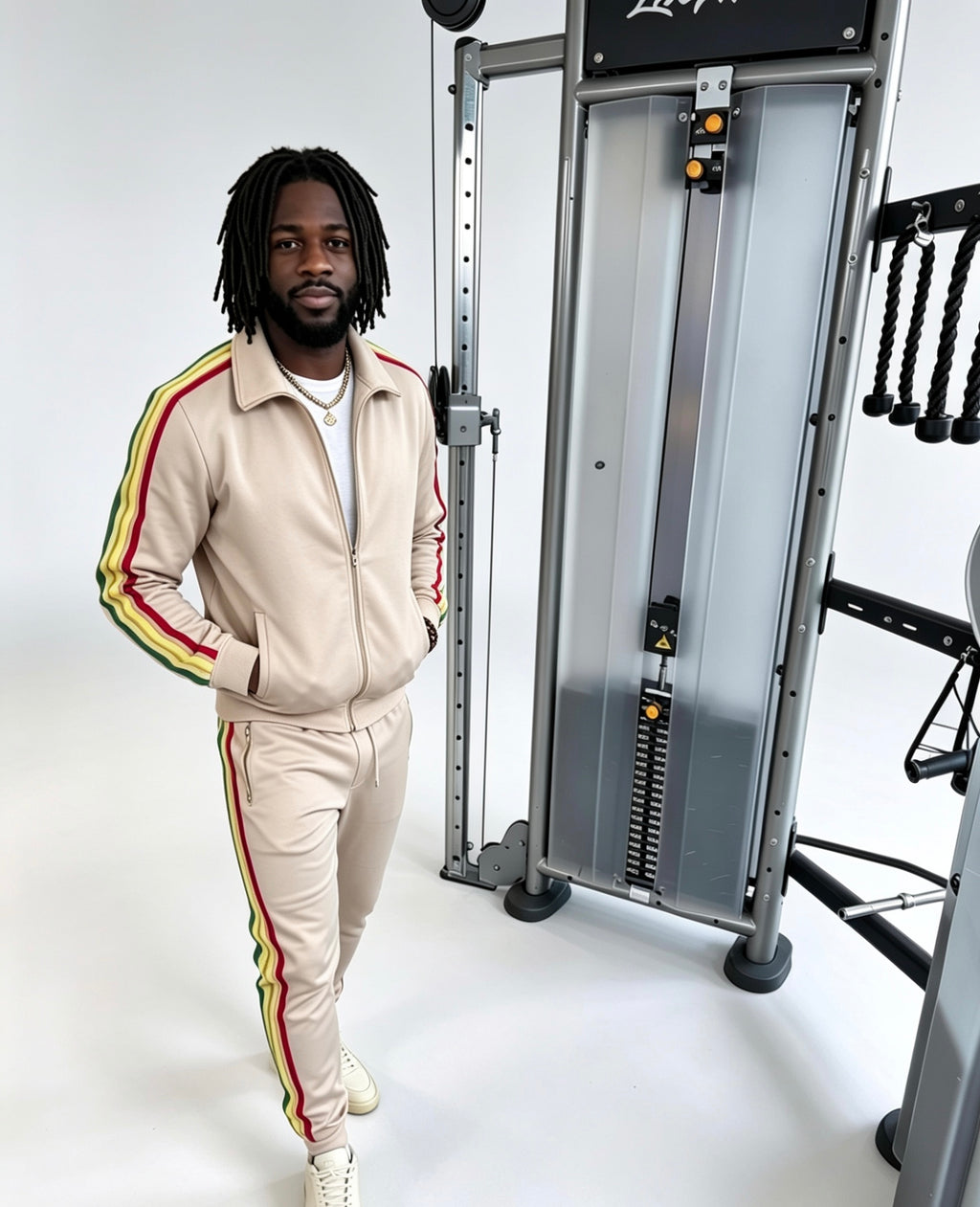 Men’s Cream Premium Tracksuit