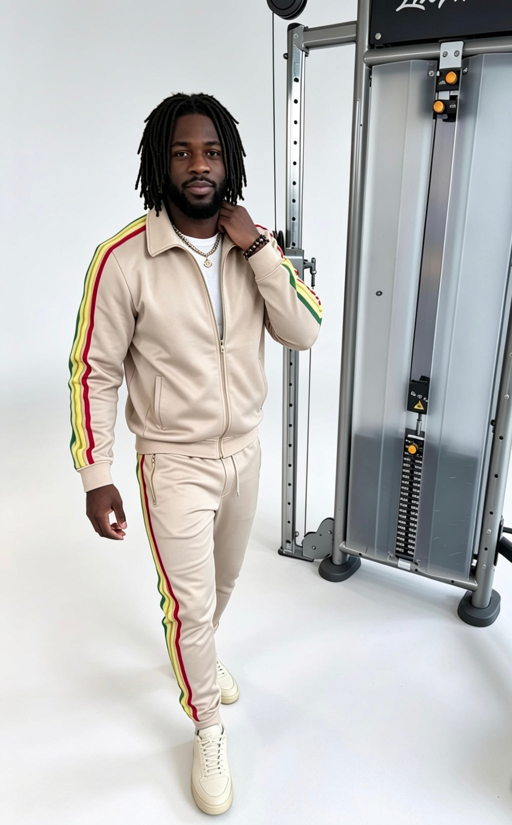 Men’s Cream Premium Tracksuit
