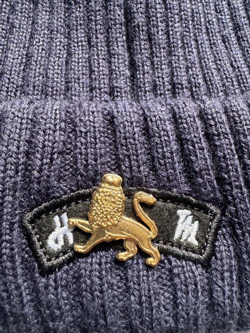 Lion Heart Navy Blue Beanie